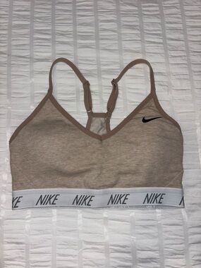nike tan sports bra